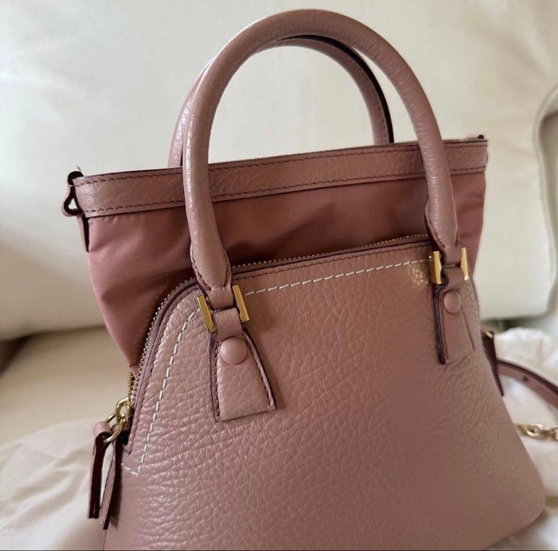 5AC Micro Bag Leather Smoky Pink Handbag Shoulder Bag
