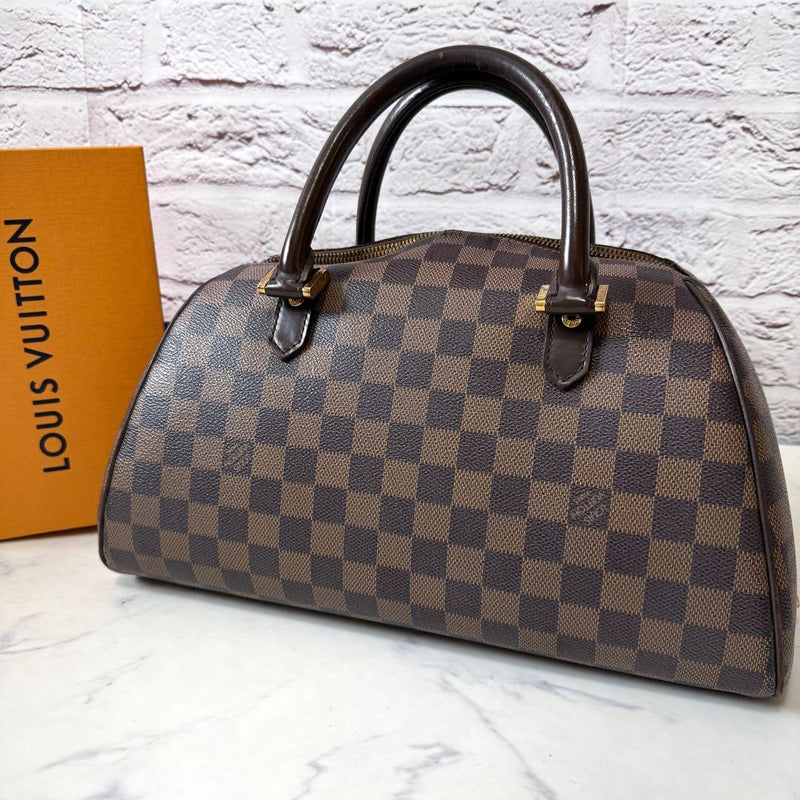 Louis Vuitton Ribera Mm N41434 Damier Ebene Handbag Brown