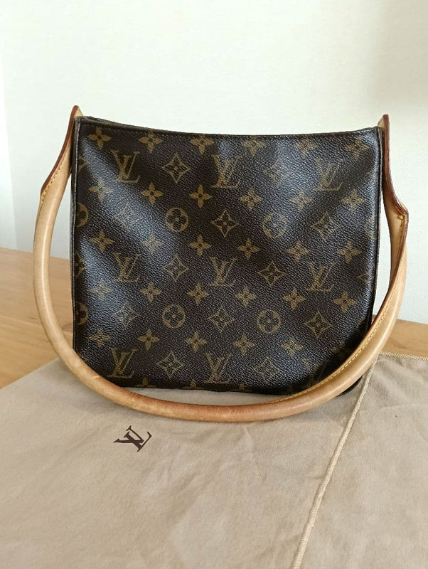 Louis Vuitton Looping Mm Monogram Shoulder Bag Handbag Canvas