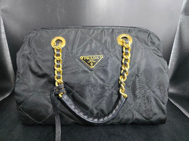 Prada Nylon Boston Bag Handbag Triangle Logo