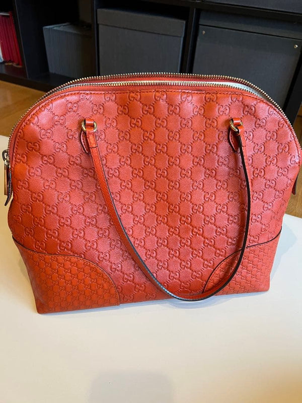 Handbag Shoulder Bag Leather Orange