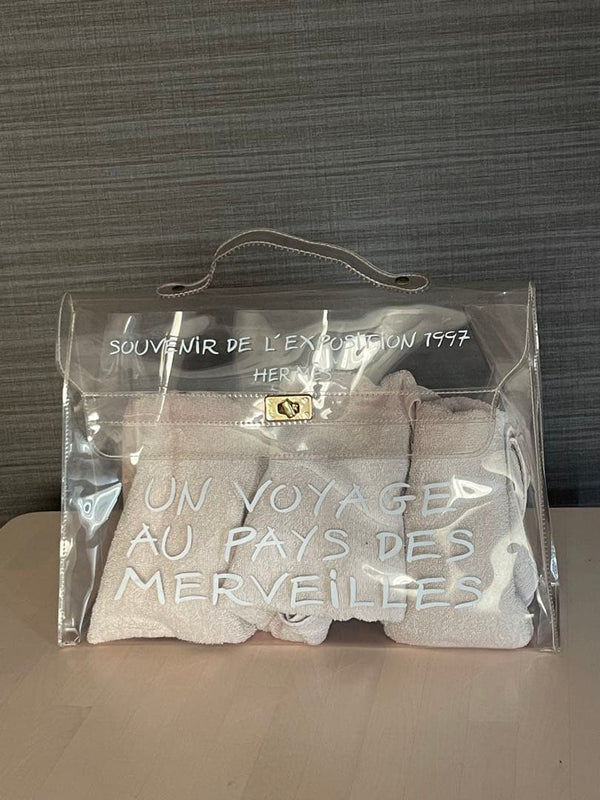 Hermes Kelly Handbag Vinyl Pvc Clear Turn Lock