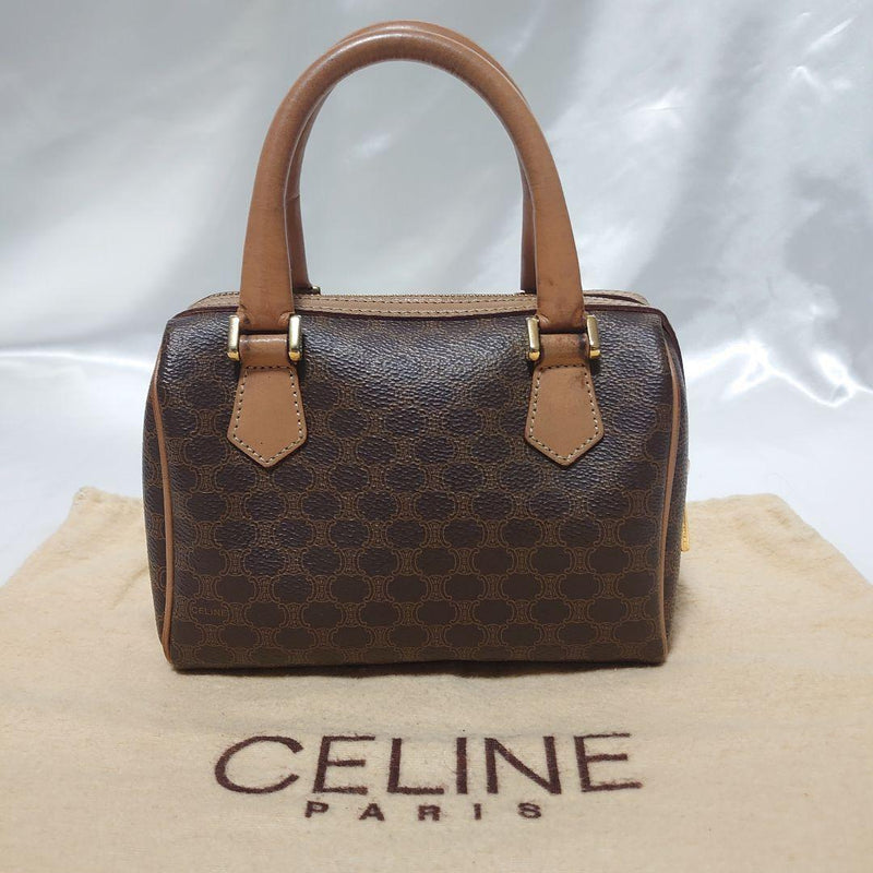 Old Celine Macadam Pattern Mini Handbag Tote Bag Vintage
