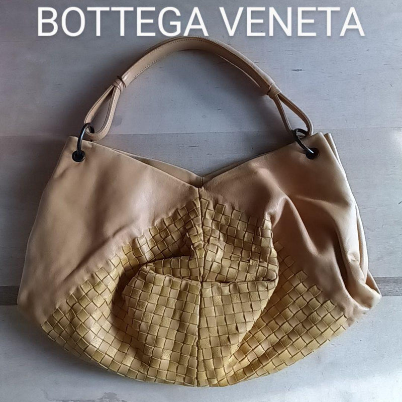 Handbag Shoulder Bag Crossbody Woven Leather Mustard