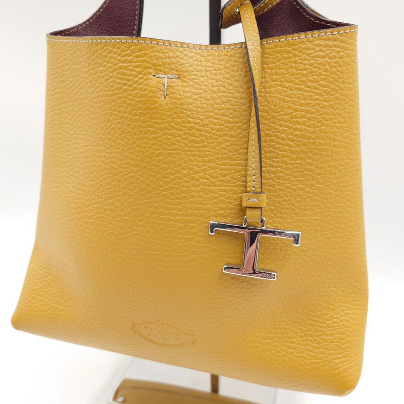 Tods T Timeless R348 Mini Tote Bag Shoulder Strap Mustard Yellow