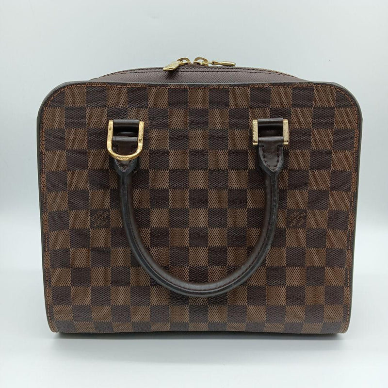 Louis Vuitton Damier Triana Handbag Brown Leather