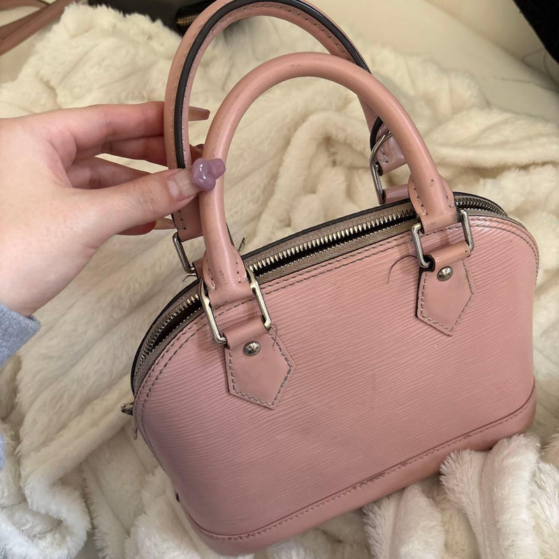 Epi Alma Pm Handbag Pink Epi Leather