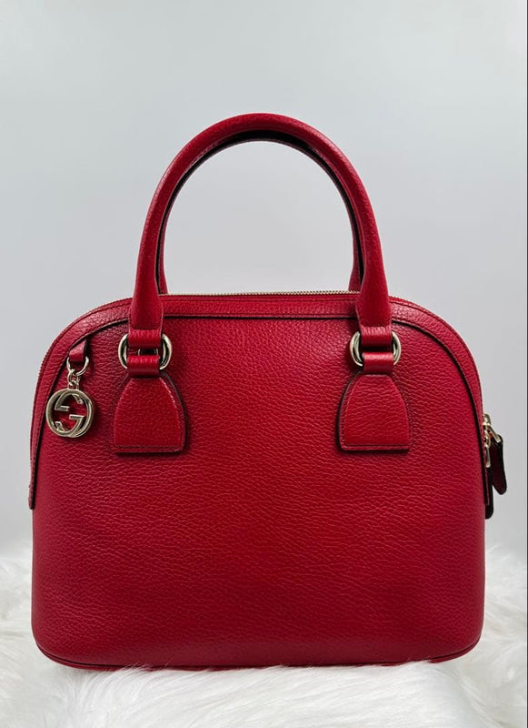 Gucci Handbag Shoulder Bag 2way Leather Red Gold Hardware