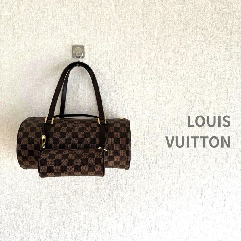 Louis Vuitton Damier Papillon Handbag Pouch Set Brown Canvas