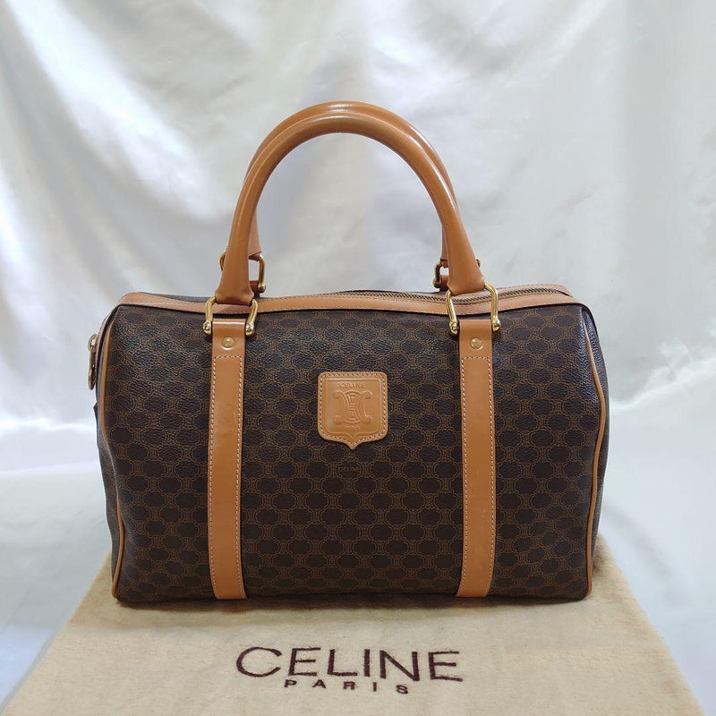 Macadam Handbag Tote Bag Brown Pvc Leather Gold Hardware