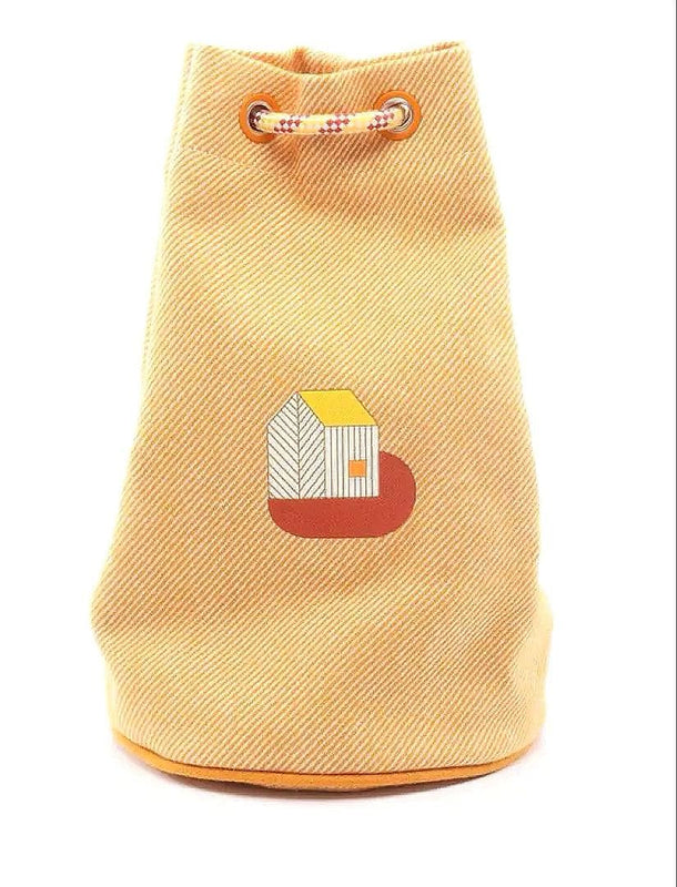 Epopee Duffle Backpack Cotton Canvas Orange Yellow Brown Bag