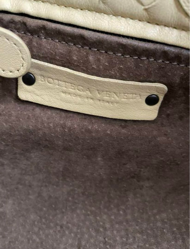 Bottega Veneta Shoulder Tote Bag Leather Cream