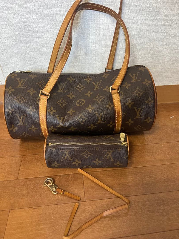 Papillon SP0035 Handbag Shoulder Bag Brown Leather