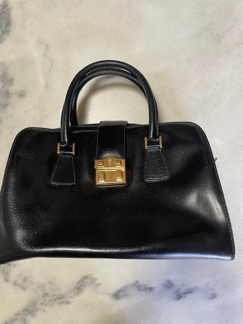 Old  Doctor Bag Handbag Brown Leather