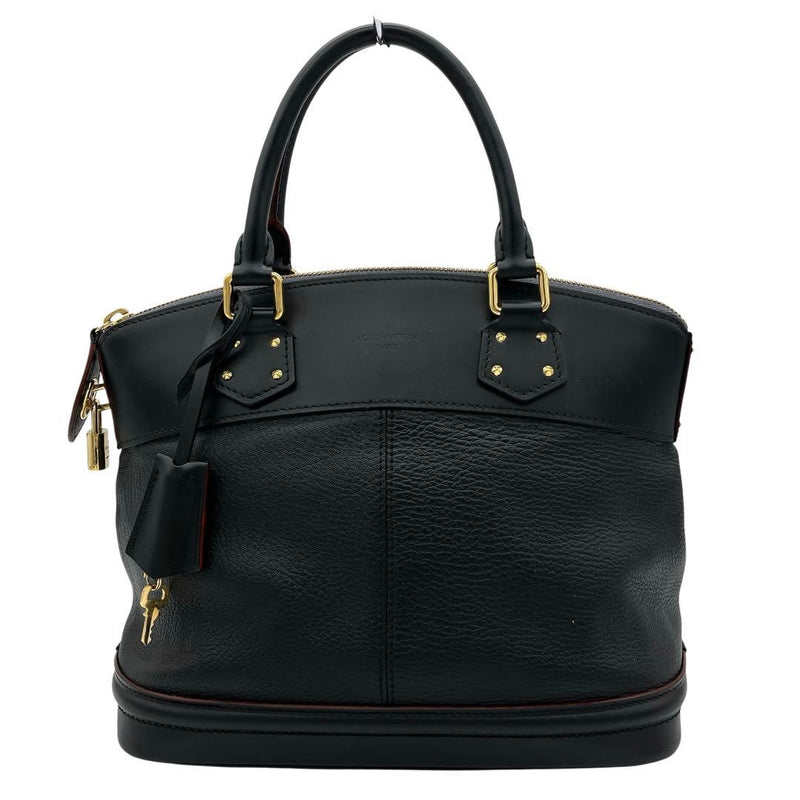 Louis Vuitton Lockit Pm Handbag Suhali Leather Black Gold Hardware Studs