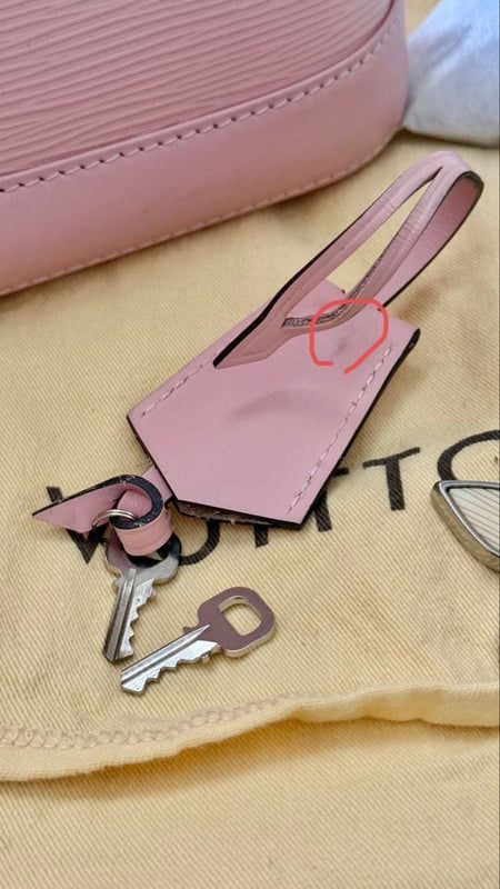 Louis Vuitton Alma Pm Epi Rose Ballerine Handbag Leather