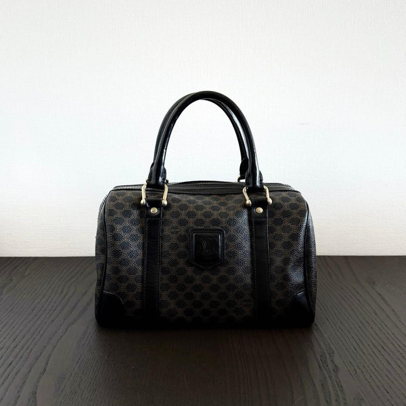 Celine Macadam Mini Boston Handbag Black