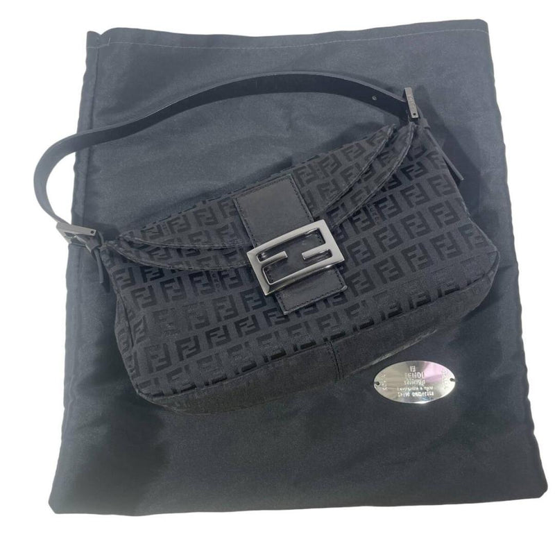 Fendi Zucchino Canvas Bucket Bag Shoulder Bag