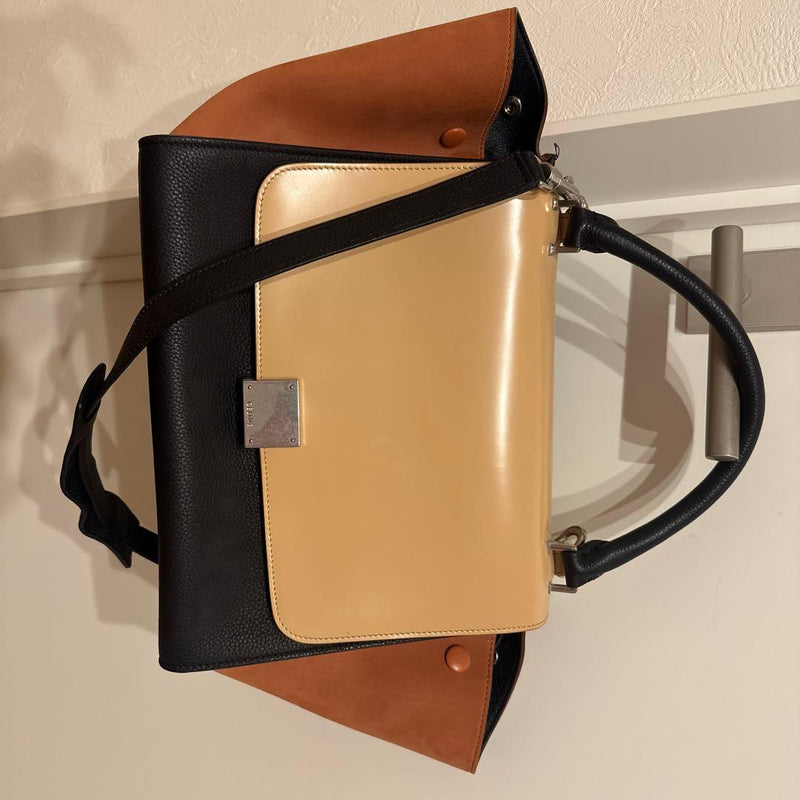Trapeze Handbag Shoulder Bag Crossbody Leather