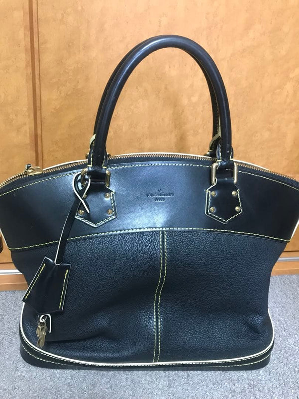 Lockit Suhali Leather Black Handbag Tote Bag Gold Hardware