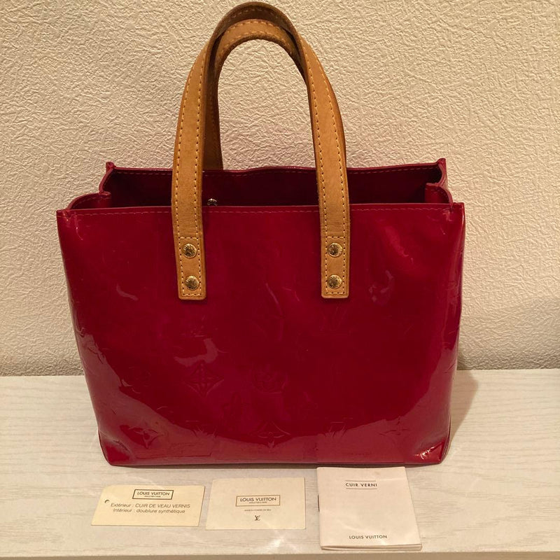 Monogram Vernis Reade Pm MI1006 Handbag Rouge Red Enamel