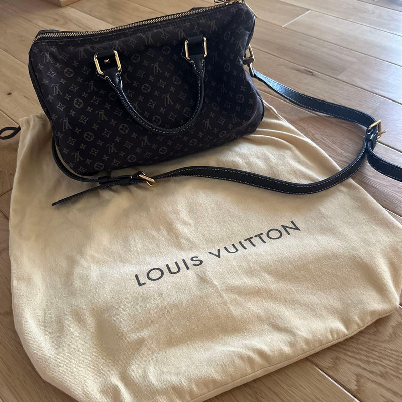 Monogram Canvas Brown Handbag Tote Bag Detachable Strap