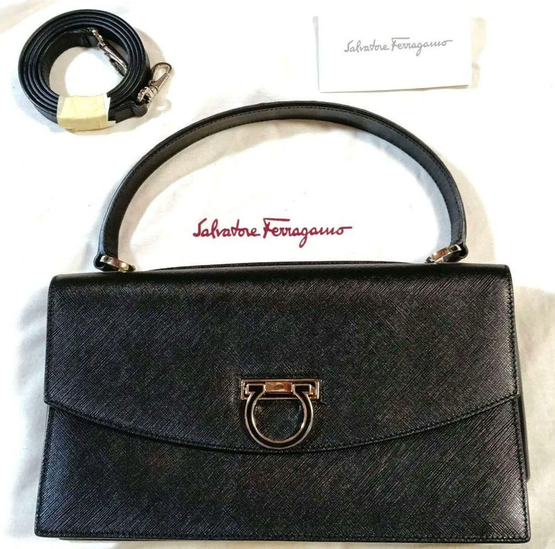 Handbag Shoulder Bag Black Leather