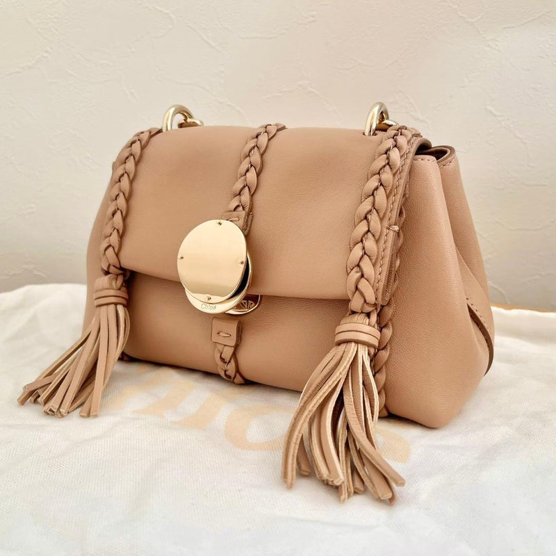 Penelope Shoulder Bag Lamb Leather Nude Gold Hardware Mini