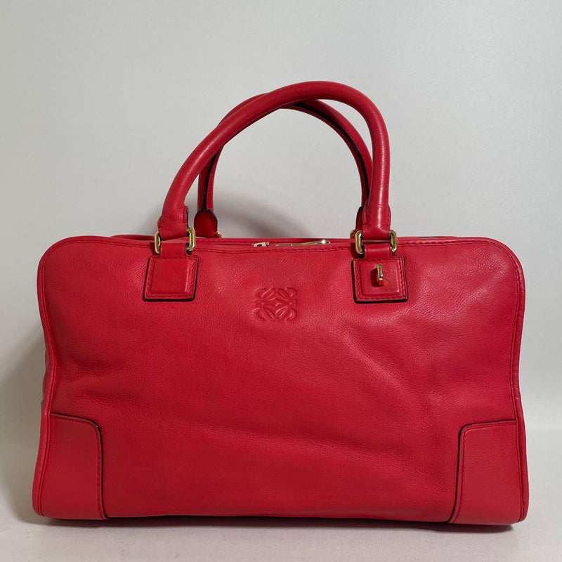 Loewe Amazona 36 Handbag Red Anagram Leather