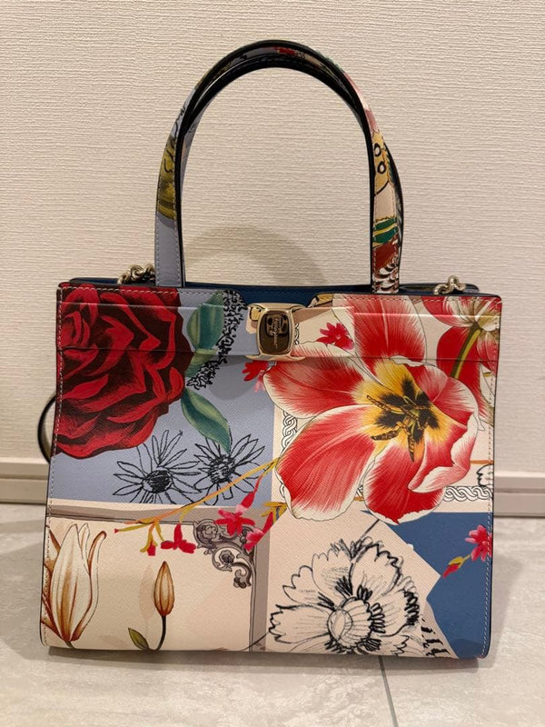 Vara Ribbon 2way Handbag Shoulder Bag Floral Multicolor