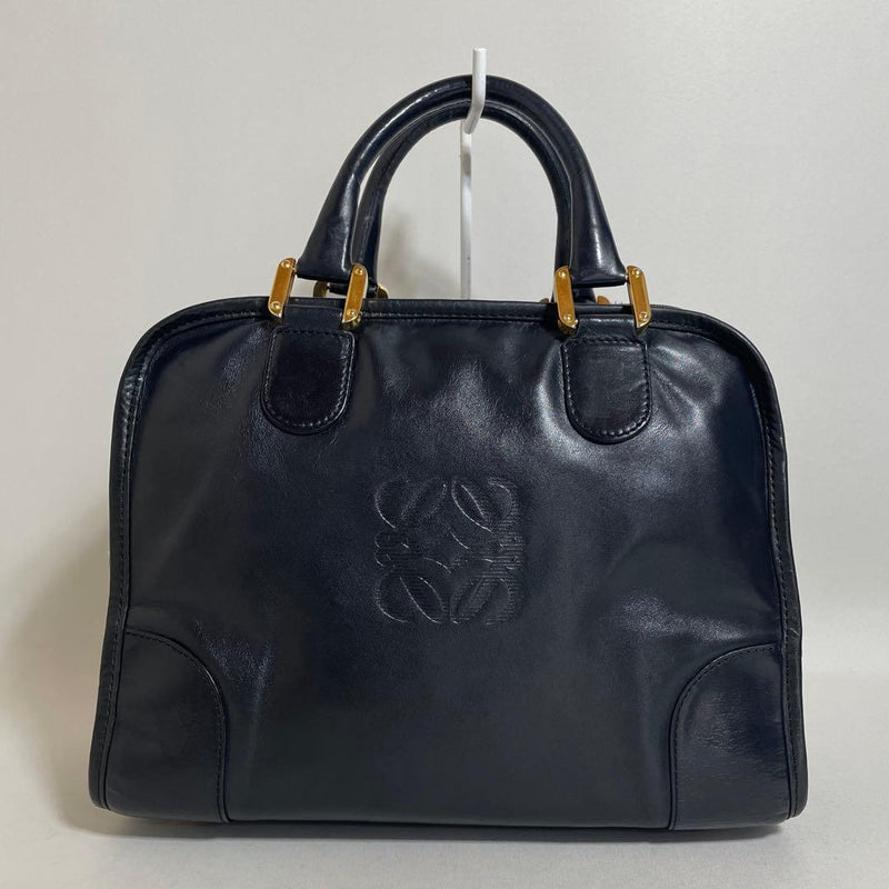 Loewe Amazona Handbag Black Anagram Leather