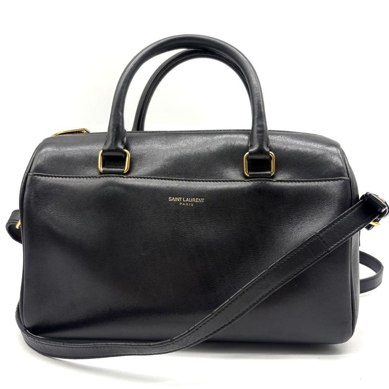 Saint Laurent Baby Duffle Classic 2WAY Handbag Crossbody Black Leather