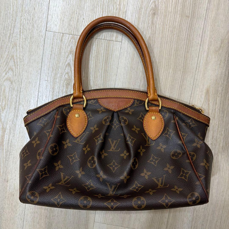 Louis Vuitton Tivoli Pm Monogram Handbag Leather Pvc Brown