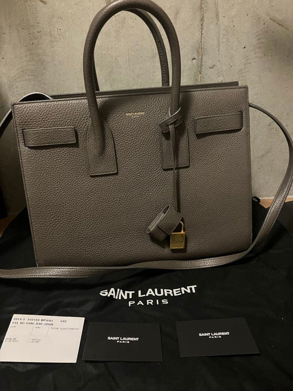 Saint Laurent Sac De Jour Small Handbag Black Leather