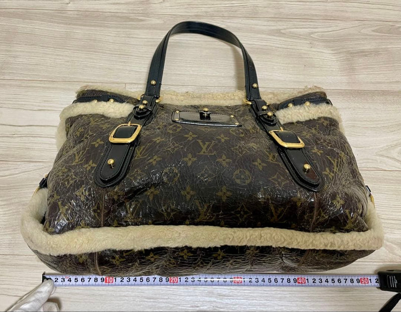 Shearling Thunder Marron Tote Bag