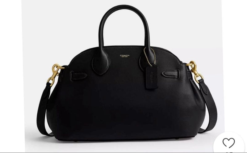 Coach Empire Carryall Shoulder Bag Handbag Black Leather