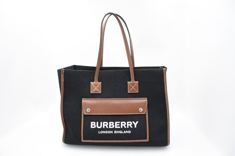 Burberry Sm Freya Tote IPTEL0LI23SIG Handbag Canvas Black