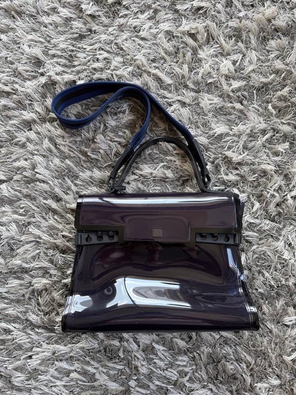 The Tempête Dark Night 2-Way Handbag Shoulder Bag Pvc Blue/purple