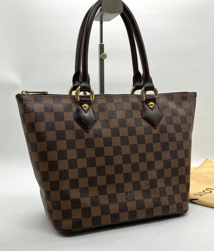 Damier Saleya Pm Handbag Pvc Leather Brown