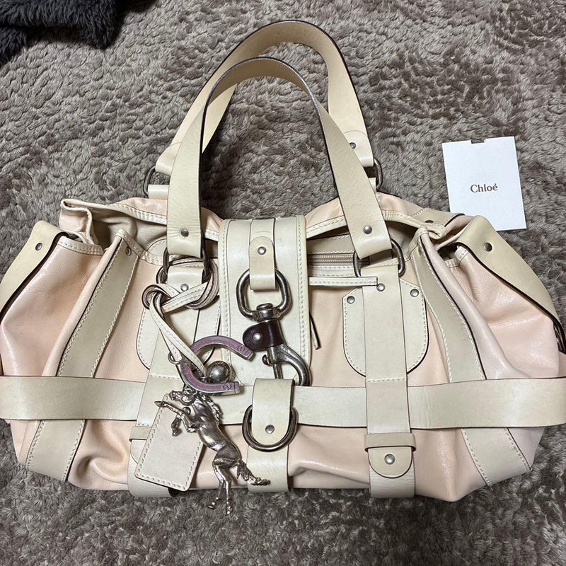 Chloe Kerala Handbag Leather Shoulder Bag Beige