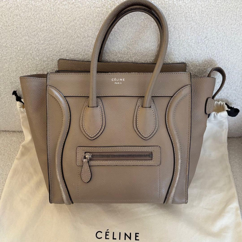 Luggage Micro Shopper 167793 Tote Bag Greige Leather