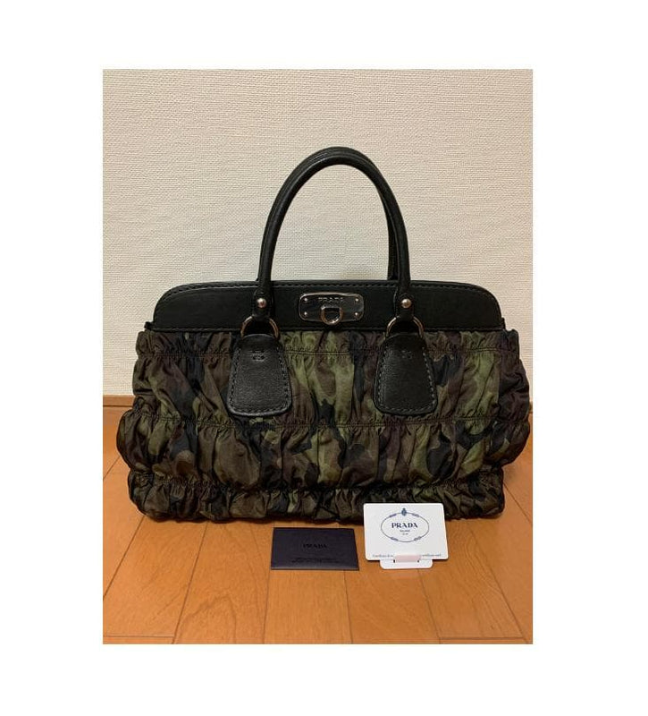 Camouflage Pattern Clutch Bag Handbag Nylon Leather