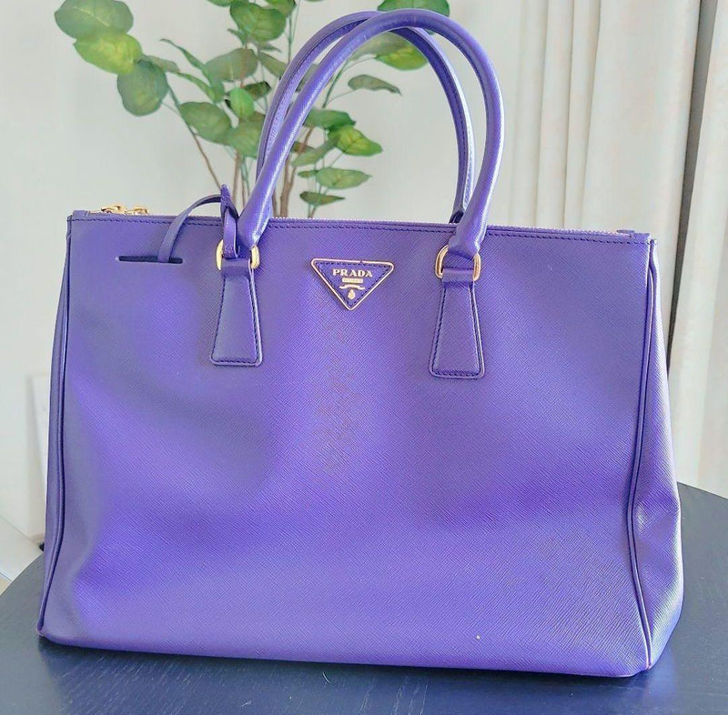 Galleria Large Tote Bag Saffiano Leather Purple