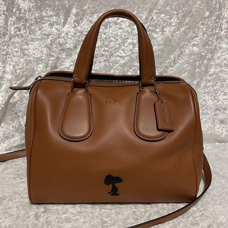 Peanuts Snoopy Collaboration Shoulder Bag Crossbody Brown