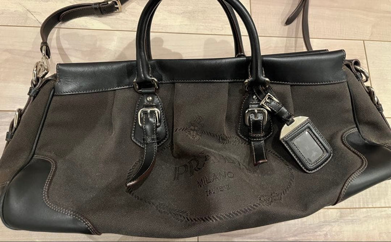 Black Handbag Canvas Tote Shoulder Bag