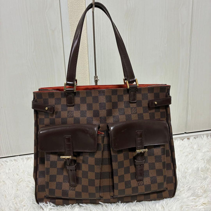 Louis Vuitton Damier Uzes N51128 Tote Bag Canvas Leather Brown