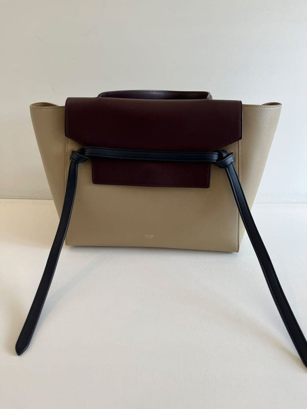 Celine Belt Bag Mini 2way Shoulder Handbag Leather Old Logo