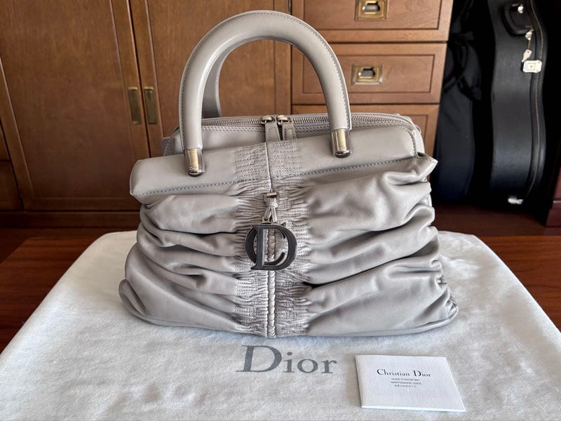 Carenina Handbag Greige Leather Tote Bag