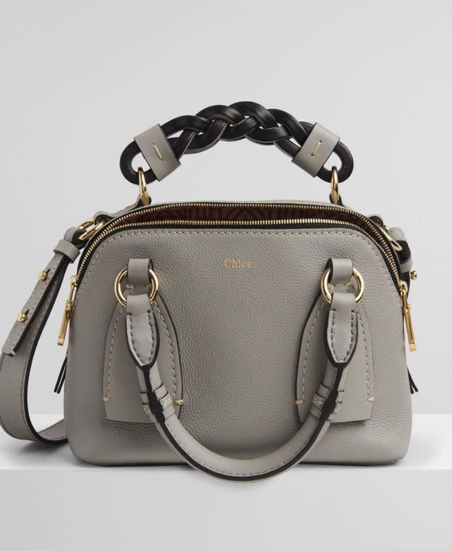 Daria Small Handbag Shoulder Bag Crossbody Gray Leather