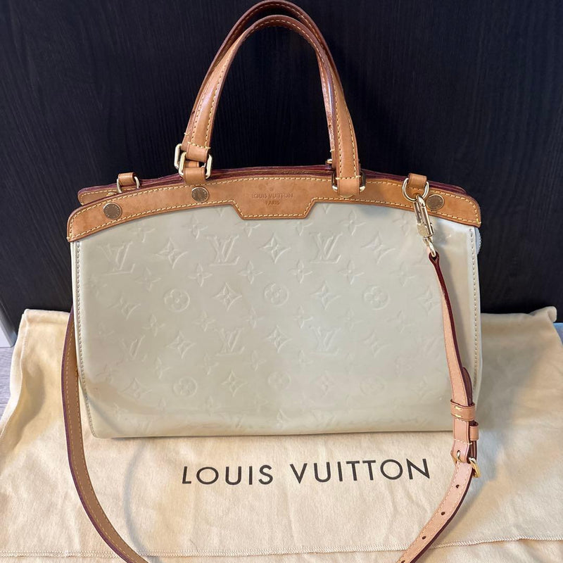 Louis Vuitton Brea Mm VI5110 Handbag Shoulder Bag Enamel Off-white